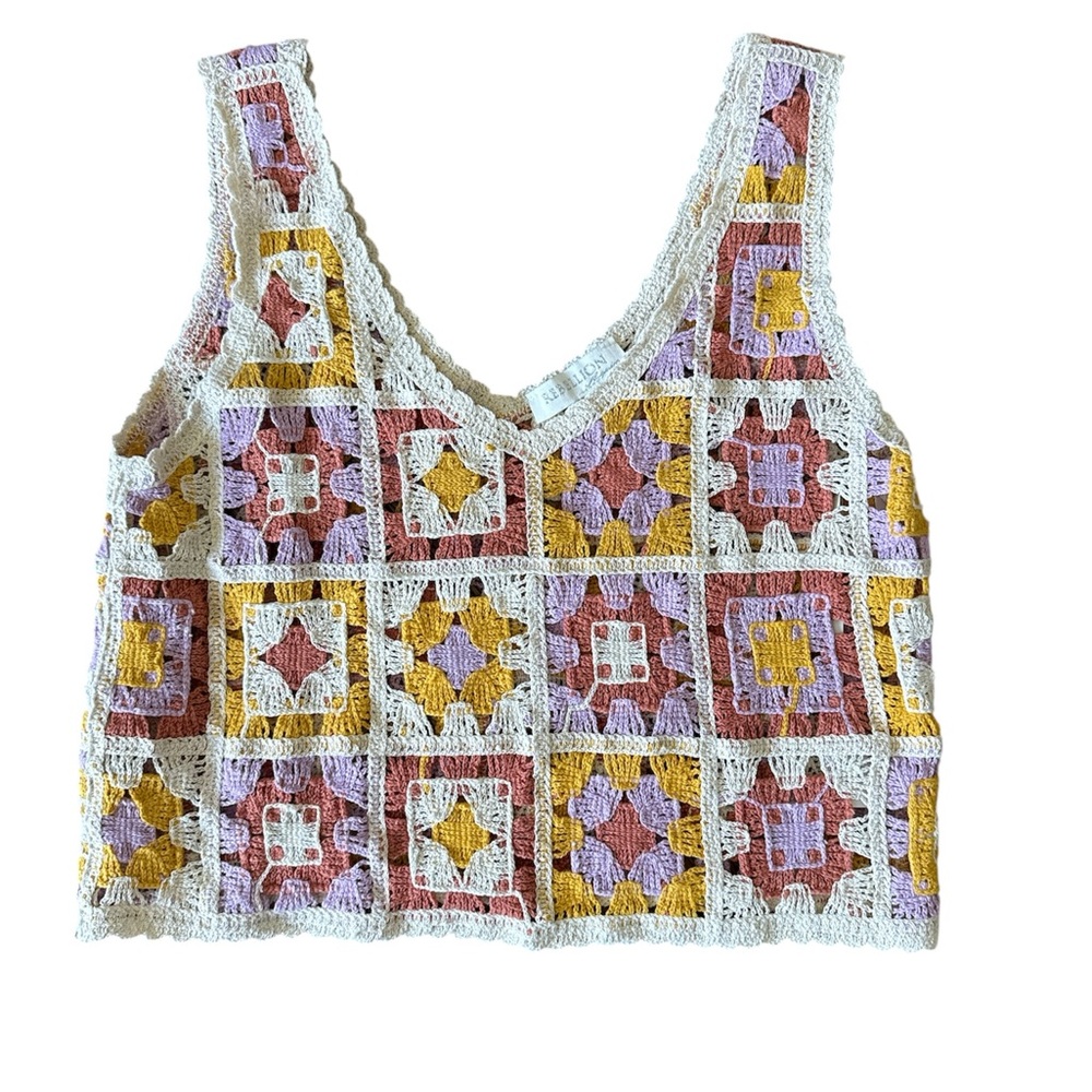 Rebellion Again Women’s Colorful Crochet Women Top in size S